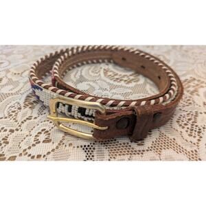 Western Beaded Montana Women's Belt, 34, Leather, Rodeo, Cowgirl